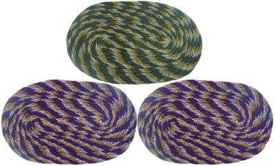 Furnishing Zone Cotton Door Mat(Purple, Green, Medium), Green;purple