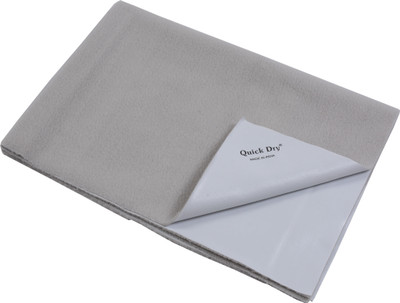 

Quick Dry Microfiber Baby Bed Protecting Mat Mat Bed Protector(Silver Grey, Large)