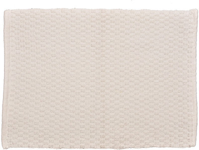 

Avira Home Cotton Bath Mat Textured Woven Rug(White