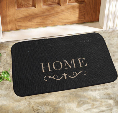 

Saral Home Jute Bathroom Mat(Black, Large)