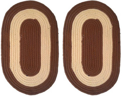 F&DM Polyester Door Mat(Multicolor, Medium, Pack of 2)