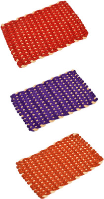 

Welcome Velvet Door Mat(Blue, Orange, Red, Beige, Large), Beige;blue;orange;red