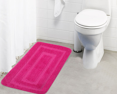 

Lushomes Microfiber Bath Mat Anti Rubber Coated(Pink