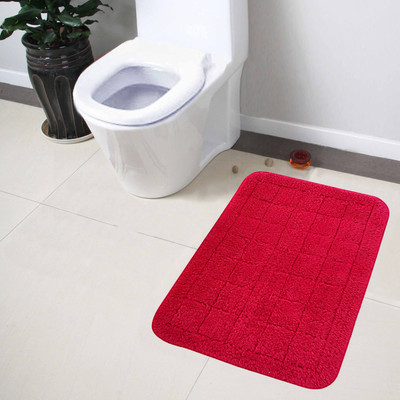 

Lushomes Cotton Bath Mat Cotton Regular(Maroon