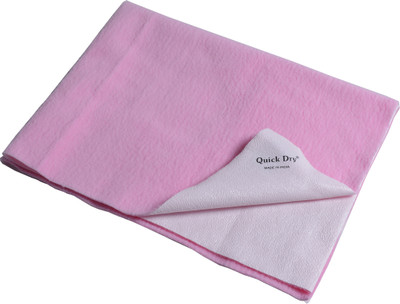 

Quick Dry Microfiber Baby Bed Protecting Mat Mat Bed Protector - Single Bed(Pink, Extra Large)