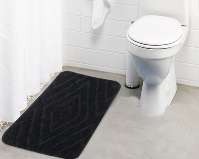 

Lushomes Microfiber Bath Mat Anti Rubber Coated(Gray