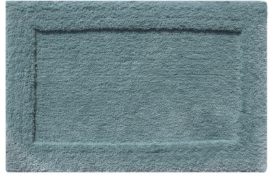 

Riva Carpets Microfiber Bath Mat Plain Border(Light Blue