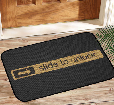 

Saral Home Jute Door Mat(Gray