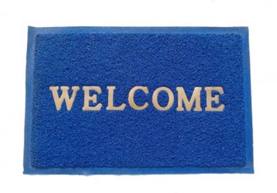 

Attractive Homes PVC (Polyvinyl Chloride) Door Mat(Blue