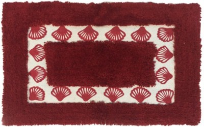 AAZEEM Cotton Door Mat(Red, Medium)