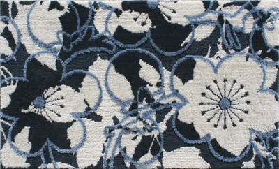 

Riva Carpets Polyester Bath Mat Floral(Blue