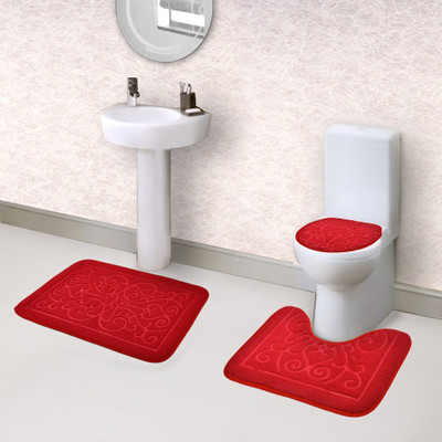 

Cortina Microfiber Door Mat(Red, Large)