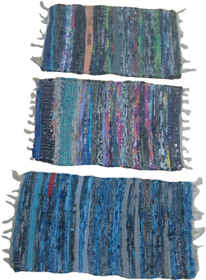 

Krishna Carpets Cotton Door Mat Chindi(Multicolor