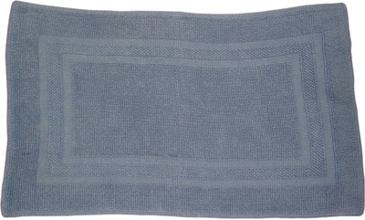 

garg exports Cotton Bathroom Mat(petro blue