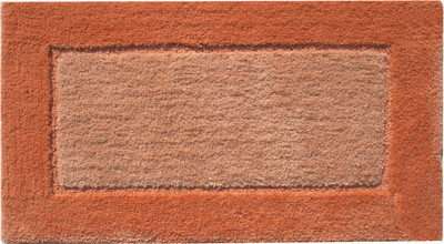 

Riva Carpets Microfiber Bath Mat Frame Border(Orange