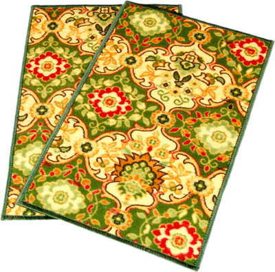 

Ritika Carpets Velvet Door Mat(Green