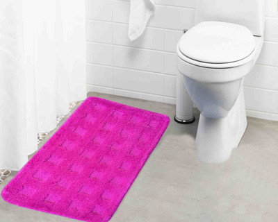 

Lushomes Microfiber Bath Mat Anti Rubber Coated(Pink