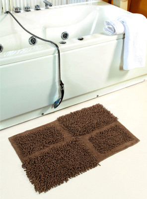 

Homefurry Cotton Bath Mat Bath Mat(Brown