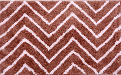 Riva Carpets Polyester Bath Mat Self Design(Beige