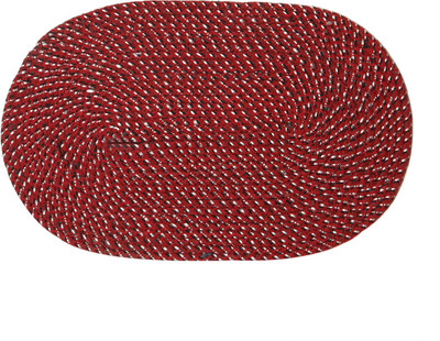 Calico Touch Polyester Door Mat(Red, Medium)