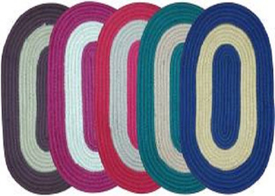 BSK Polyester Door Mat(Multicolor, Medium, Pack of 5)