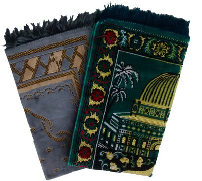 Fiable Polyester Prayer Mat(Multicolor, Large)