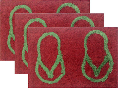 

Decor World Cotton Door Mat(Green
