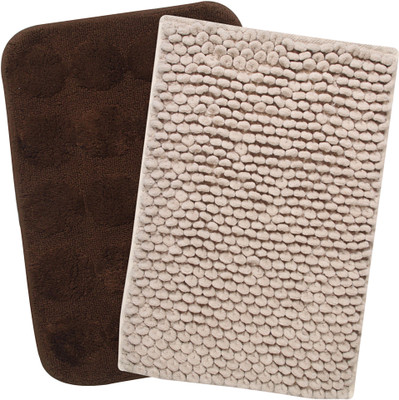 

Saral Home Polyester Bathroom Mat(Brown