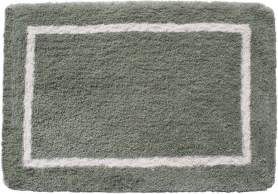 

Riva Carpets Microfiber Bath Mat Single Frame Border(Light Blue