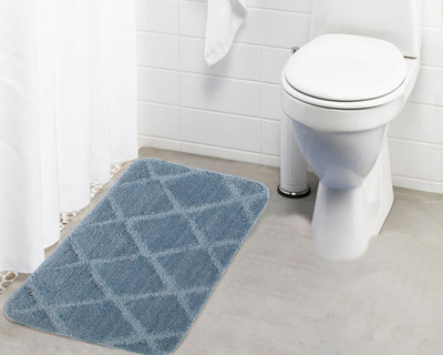 

Lushomes Microfiber Bath Mat Anti Rubber Coated(Silver