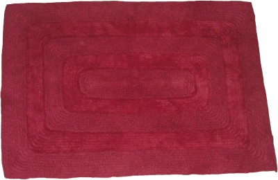 

Ritika Carpets Cotton Door Mat(Maroon, Large)