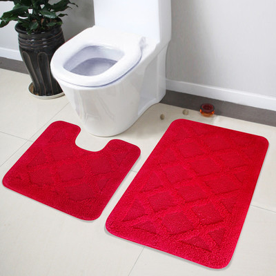 

Lushomes Cotton Bath Mat Cotton (Red