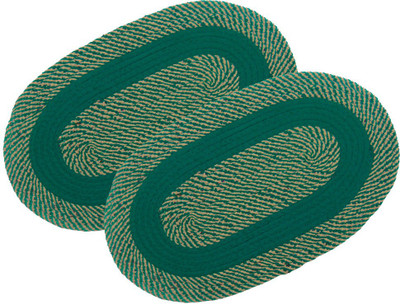 Furnishing Zone Cotton Door Mat High Quality Cotton Dori Door Mats(Green, Medium)