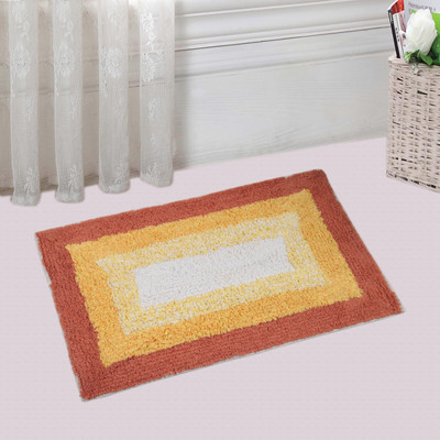 

Saral Home Cotton Bathroom Mat(Orange, Medium)
