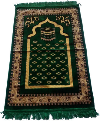 Fiable Polyester Prayer Mat(Green, Large)