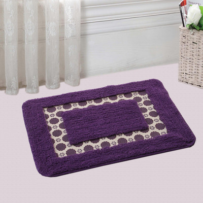 

Saral Home Cotton Bath Mat DECORATIVE COTTON BATHMAT(Purple