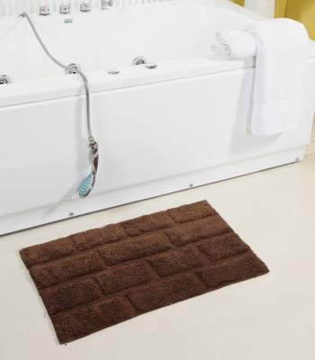 

Homefurry Cotton Bath Mat Bath Mat(Brown