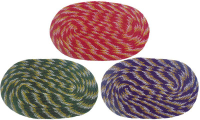 

Furnishing Zone Cotton Door Mat(Maroon, Green, Purple, Medium), Green;maroon;purple