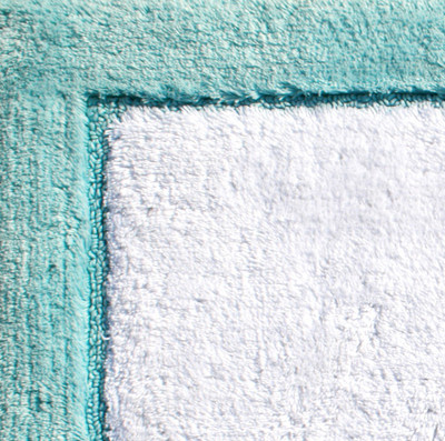 

Riva Carpets Cotton Bath Mat Border Shag(Ocean