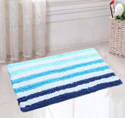 

Saral Home Cotton Bathroom Mat Bathmat(Blue, Medium)