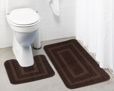 

Lushomes Microfiber Bath Mat Anti Rubber Coated(Brown