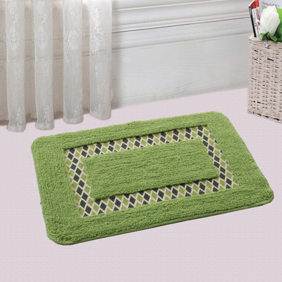 

Saral Home Cotton Bath Mat DECORATIVE COTTON BATHMAT(Green
