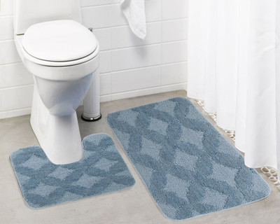 

Lushomes Microfiber Bath Mat Anti Rubber Coated(Silver