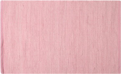 

Saral Home Cotton Bath Mat Unique Linen Fabric made Multi Use Chindi Floor Mat- 50X80 Cm -1Pc(Pink