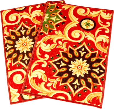 

Ritika Carpets Velvet Door Mat(Red, Medium)