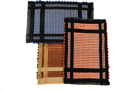 

Peponi Polyester Door Mat Polly Cotton Mat(Multicolor, Small)