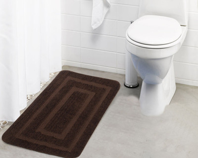 

Lushomes Microfiber Bath Mat Anti Rubber Coated(Brown