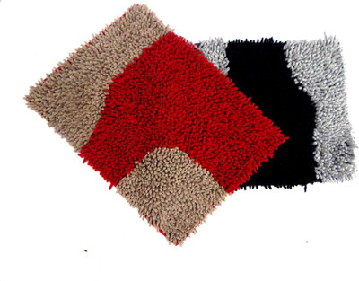 

Peponi Polyester Door Mat Polly Cotton Mat(Multicolor, Small)