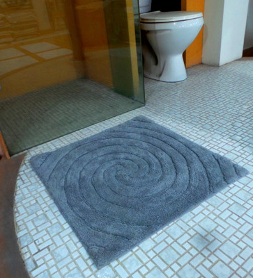 

Krishna Carpets Cotton Bath Mat Designer(Grey