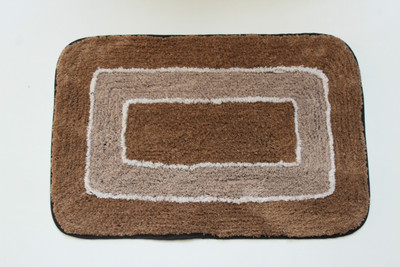 

MY HOUSE Cotton Bathroom Mat(Beige, Small)